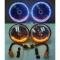 Nova Headlight, 7 Inch Round White Diamond With Single Color White LED Halo And Turn Signals, 1962-1979