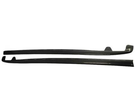 Corvette Carbon Fiber Finish Side Lower Skirts, ZR1 Style, 2005-2013