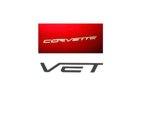 Corvette Rear Bumper Lettering Kit, Black, 2005-2013