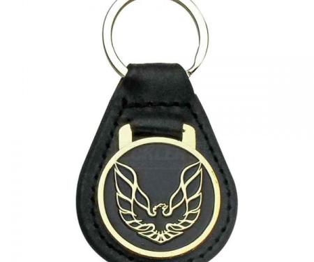 Firebird Key Ring, Black With Gold Logo