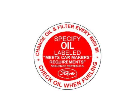 Oil Filler Cap Decal