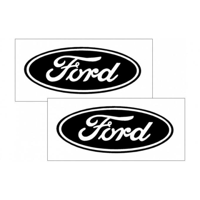 Ford Oval Logo Decal Set Solid Style 6'' Tall