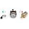 Chevy Oil Pressure Gauge, Brushed Aluminum Face, With Black Needles, AutoMeter, 1955-1957