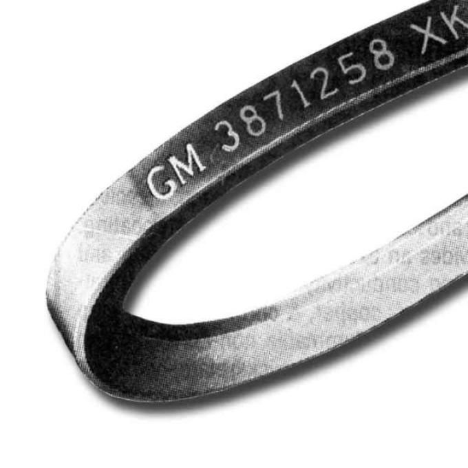 Firebird Power Steering Belt, V8, With 455HO, Date Code 4-Q-70, 1971