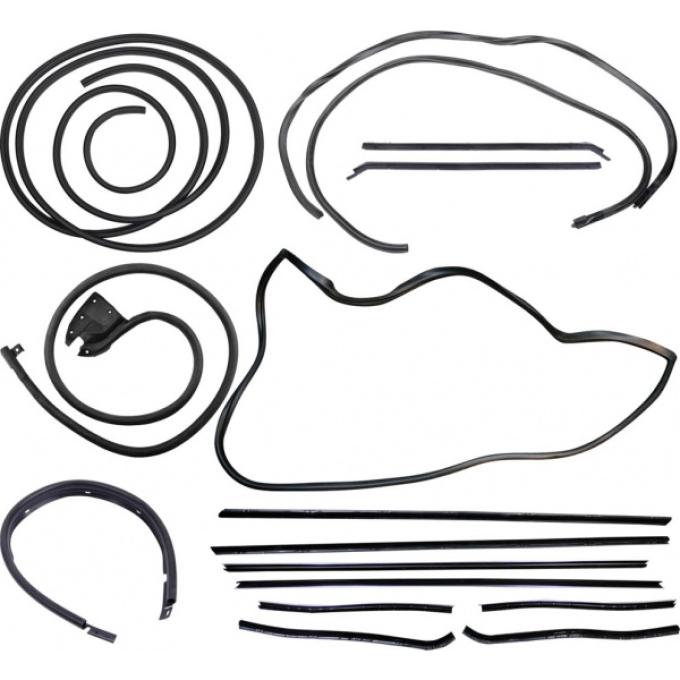 68/69 Torino Formal Roof Weatherstrip Kit, Chrome