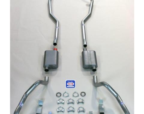 Camaro SCR Performance Dual Exhaust System, For Big Block With Manifolds, 2-1/2", 1967-1969