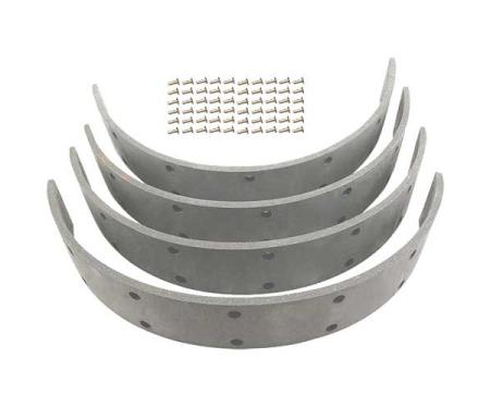 Model A Ford AA Truck Service Brake Lining Set - Molded - With Rivets - 1/4 X 2-3/8 X 86