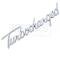 Chevy Turbocharged Script Emblem, Chrome, 1955-1957