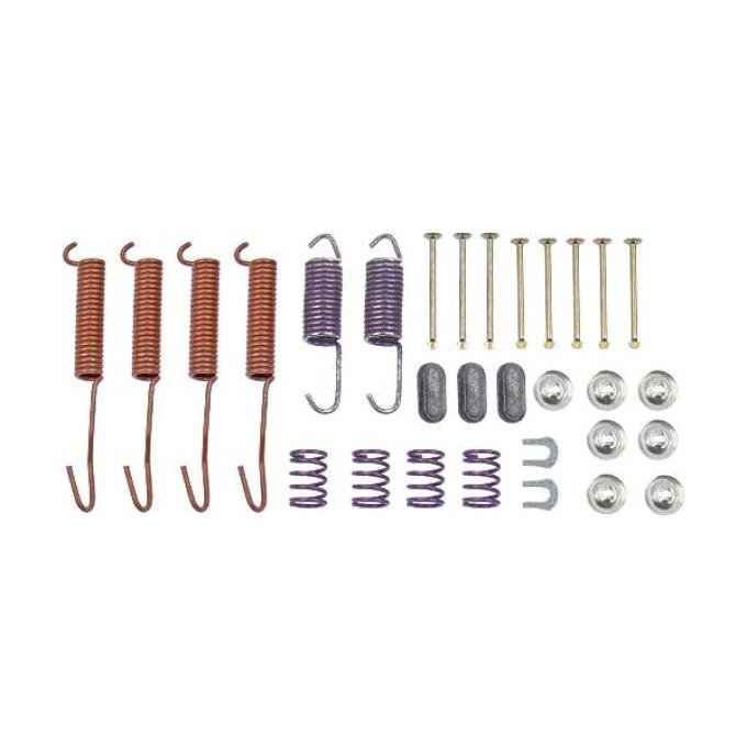 Ford Pickup Truck Drum Rear Brake Hardware Kit - Front Or Rear - With 12 1/8 x 2 Brakes - 2 Wheel Drive - F350