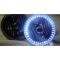 Nova and Chevy II Headlight, 7 Inch Round Blackout With Single Color White LED Halo, 1962-1979