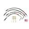 Corvette Stainless Braided DOT Brake Hose Set, Colors, 2014-2017