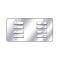 License Plate Backing Cover - Louvered - Stainless Steel