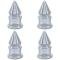 Full Size Chevy Valve Stem Caps, Chrome Spike, 1958-1984