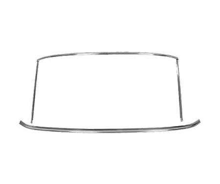 Ford Mustang Windshield Moulding Set - Bright Metal - Coupe& Fastback