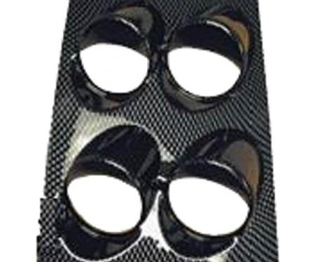 Camaro Console Gauge Pod, Plastic With Carbon Fiber Look, 1968-1969
