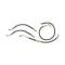 Ford Thunderbird Power Steering Hose Kit, With Female Fitting On The Pressure Line, 1957