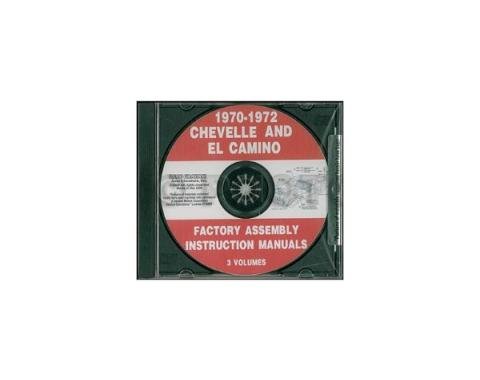 Chevelle Factory Assembly Manual, PDF CD-ROM, 1970-1972