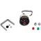 Chevy Custom Fuel Gauge, Black Face, With White Numbers & Orange Needle, AutoMeter, 1955-1957