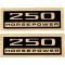 Full Size Chevy Valve Cover Decals, 327ci/250hp, 1963-1965