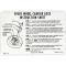 Full Size Chevy Spare Lock Instructions Decal, 1965-1966