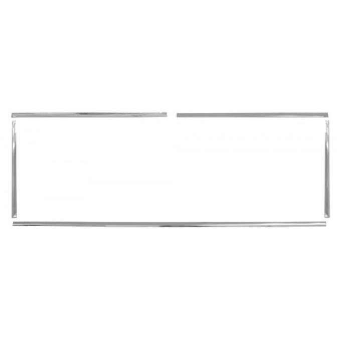 Bronco Bright Rear Window Molding 6-Piece Set, 1966-1976