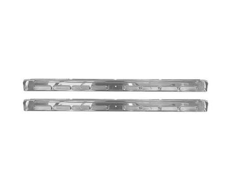 Ford Mustang Door Scuff Plates - Polished Stainless Steel -Coupe Or Fastback