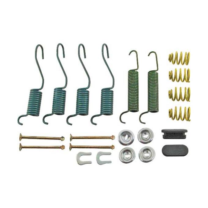 Ford Mustang Drum Brake Hardware Kit - Rear - 9 x 1-1/2 Brakes - 6 Cylinder Except Convertible