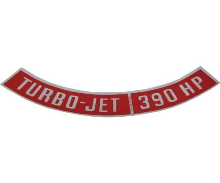 Chevelle Air Cleaner Decal, Turbo-Jet 390 hp, 1964-1972