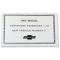 Chevelle Vehicle Warranty Certificate, 1967