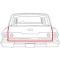 Full Size Chevy Weatherstrip, Wagon, On Body, Molded Ends, 1961-1964