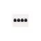 Corvette Wheel Lock Cap Set, McGard, Black, 1984-1996
