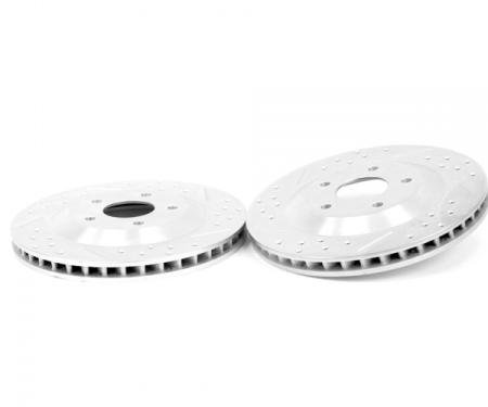 Corvette Front Brake Rotors, Sport, 1-Piece, 1997- 2013