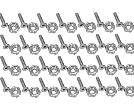 Drake Muscle 2005-2007 Ford Mustang 2005-14 Underhood Fender Hardware Set 378178-M6-SSB