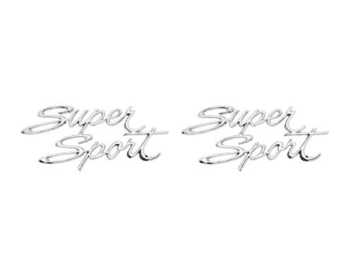 Trim Parts 66-67 Chevy II and Nova Rear Quarter Emblem, Super Sport", Pair 3047