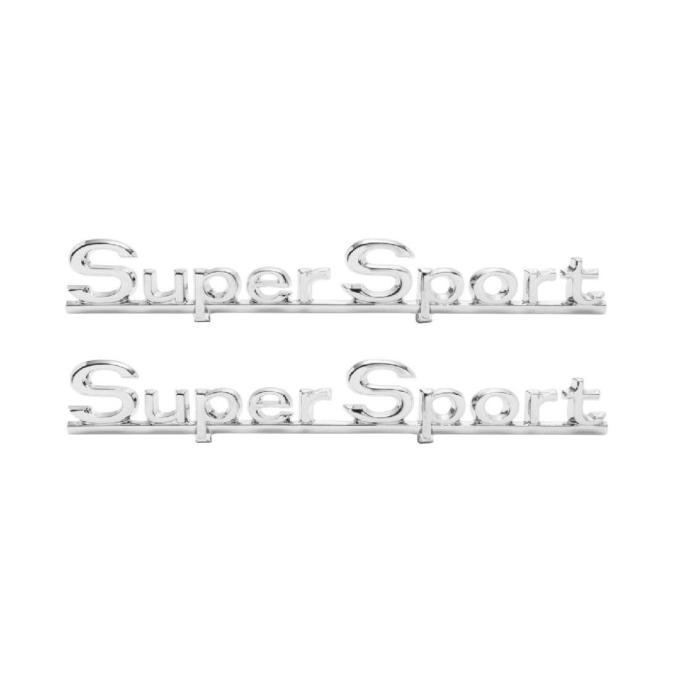 Trim Parts 66 Chevelle Rear Quarter Emblem, Super Sport, Pair 4315