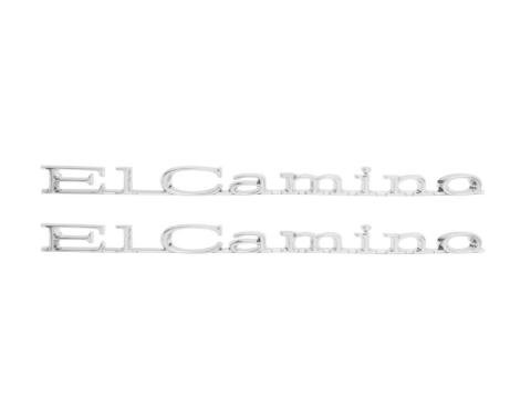 Trim Parts 67 El Camino Rear Quarter Emblem, El Camino, Pair 4837