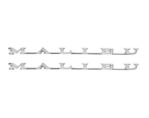 Trim Parts 69 Chevelle Rear Quarter Emblem, Malibu, Pair 4610