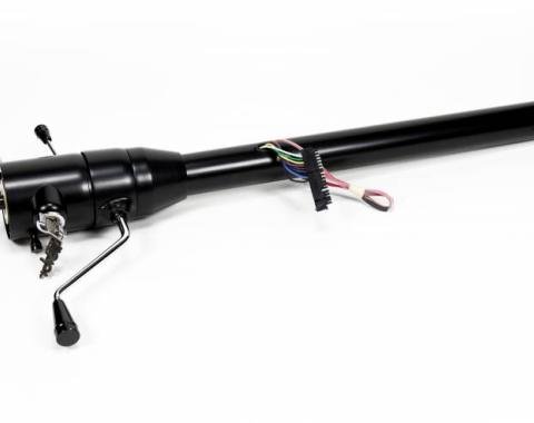ididit Universal 35" Tilt Column Shift w/Ignition, Black Powder Coat 1530350051