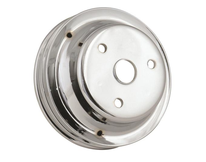 Mr. Gasket Crankshaft Pulley, Chrome, Double Groove 4977