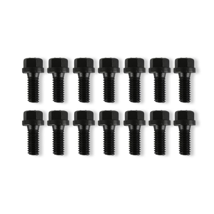 Mr. Gasket Header Bolts, 5/16-18 X 3/4 Inch Hex Head, Black Oxide 976