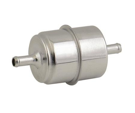 Mr. Gasket Chrome Fuel Filter, Fits 5/16 Inch Hose 9745