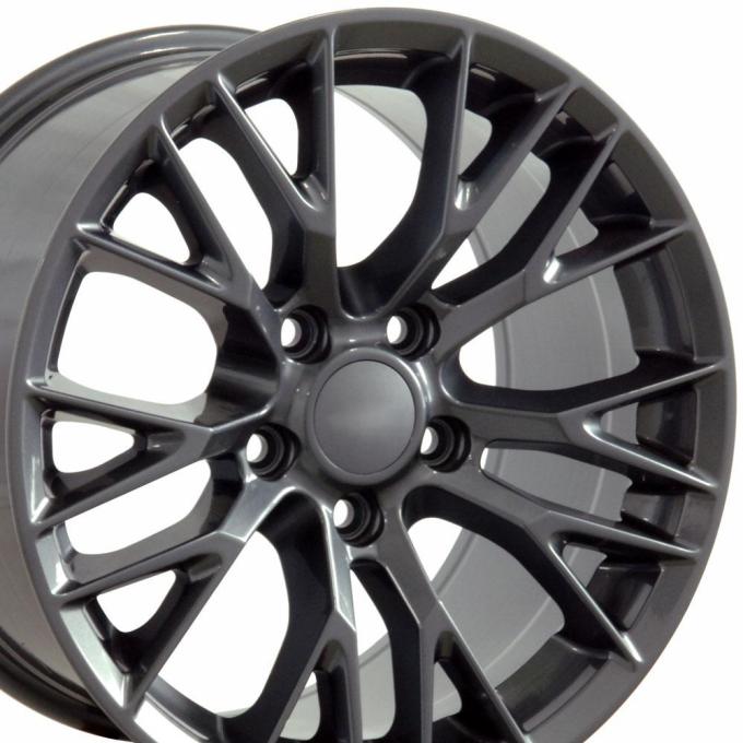 OE Replica Wheels CV22B - 19" Replica Wheel CV22 Fits Chevrolet Corvette - C7 Z06 Rim 19x10 Gunmetal Wheel CV22B-19100-5475-79G