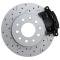 Leed Brakes Rear Disc Brake Kit with Drilled Rotors and Black Powder Coated Calipers BRC2001X