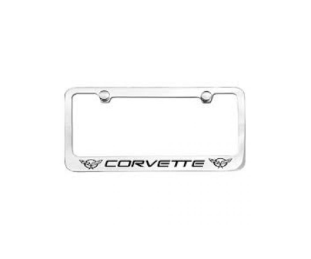 Corvette Elite License Frame, 97-04 Corvette Word with Dual Logo