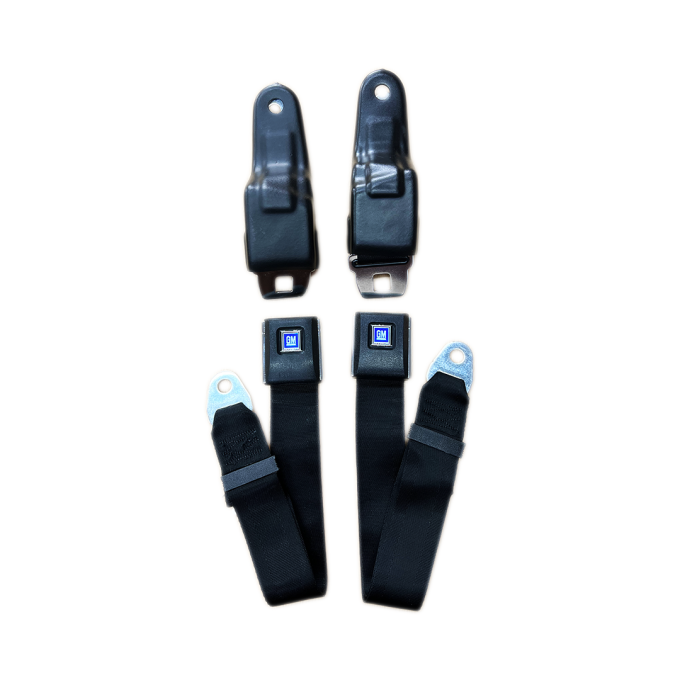 Camaro Seat Lap Belt Set, Standard, Front, Black, 1967-1969