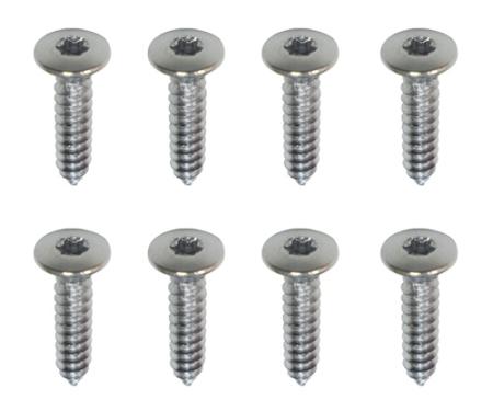 Redline Restomotive® 1978-1981 Chevrolet Camaro Chrome Headlight Bezel Mounting Screws, Standard
