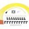 Accel Spark Plug Wire Set, 8mm, Yellow with Orange Straight Boots 4038