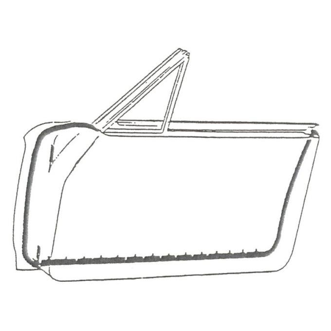 Dennis Carpenter Door Seal Kit - Thunderbird - Hardtop & Convertible - 1964-66 Ford Car C4SZ-6320530-PR