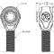 Ridetech R-Joint 3/4-16 RH x 5/8 Bolt - Includes spacers for bracket spacing of 1.75" 90002771