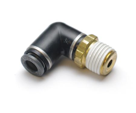 Ridetech Airline Fitting, Swivel Elbow. 1/4" NPT to 3/8" Airline 31956201